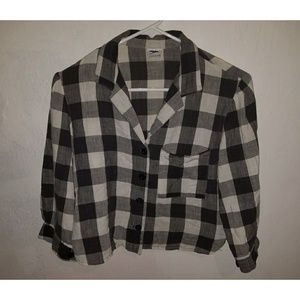 Women's Cropped Plaid Shirt